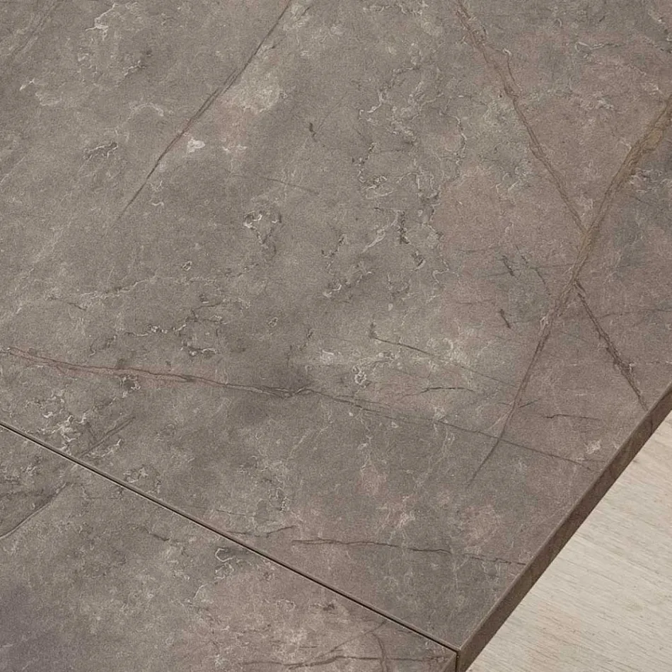 Extendable Rectangular Table to 240 or 280 cm in HPL and Metal - Present Viadurini