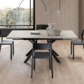 Rectangular Table Extendable to 240 or 280 cm in HPL and Metal - Present