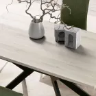 Rectangular Table Extendable to 260 or 300 cm in HPL and Metal - Charmy Viadurini