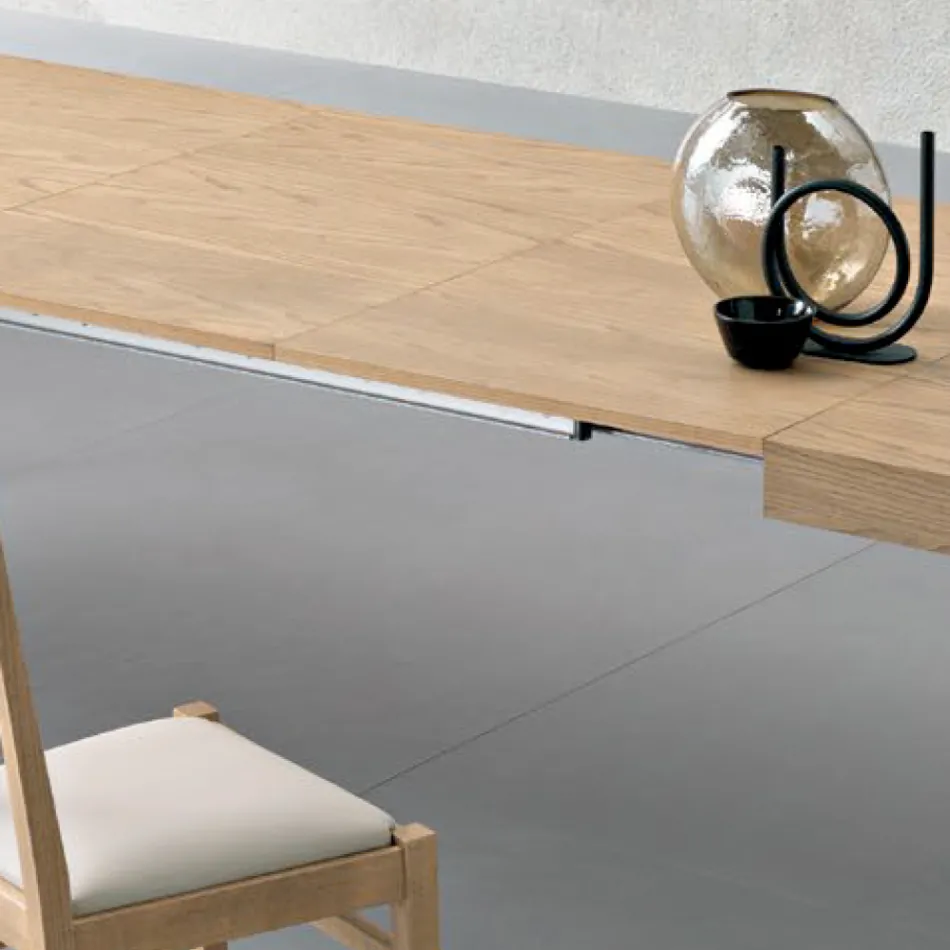 Extendable Rectangular Table (300 cm or 340 cm) in Wood - Passoa Viadurini