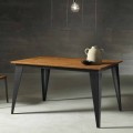Rectangular Extendable Table Up to 2.2 m Wooden Top Made in Italy - Alicia