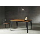 Rectangular Extendable Table Up to 2.2 m Wooden Top Made in Italy - Alicia Viadurini