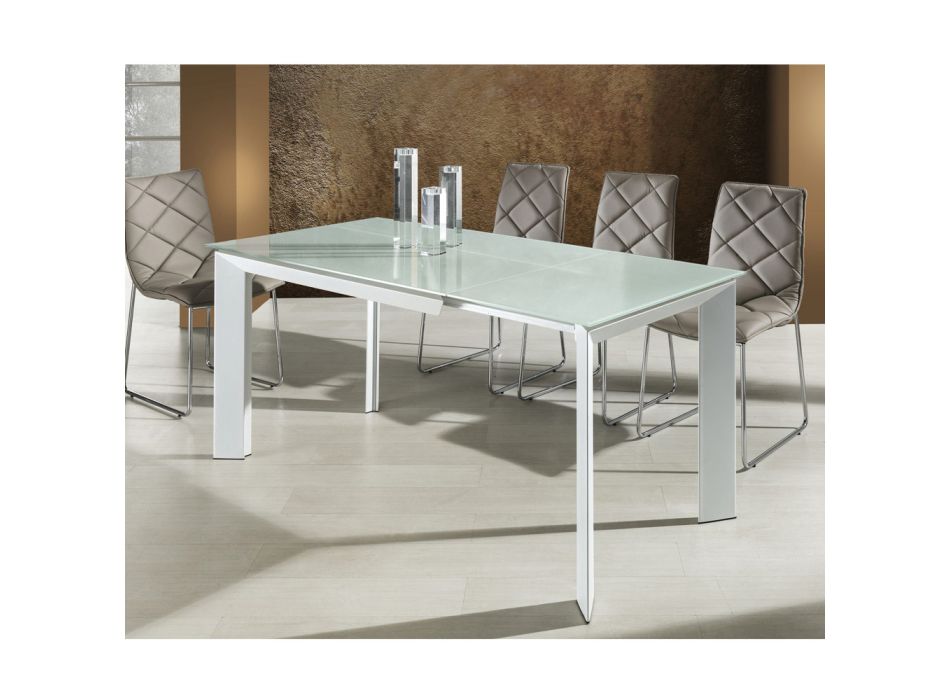 Extendable dining table with a modern design Jordy, 160x90xH76 cm Viadurini