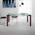 Extendable Table Up to 280 cm in Transparent Glass Made in Italy - Sopot