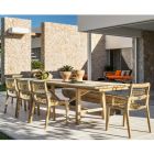 Rectangular Extendable Outdoor Table in Teak Made in Italy - Oracle Viadurini