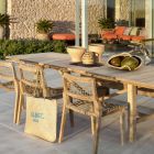 Rectangular Extendable Outdoor Table in Teak Made in Italy - Oracle Viadurini