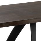 Rectangular Table with Oak Veneer Top and Aluminum Base - Logan Viadurini