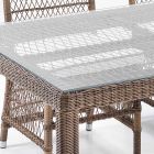 Rectangular Garden Table with 2 Armchairs and 4 Chairs - Gigi Viadurini