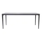 Rectangular Garden Table in Aluminum and Stoneware - Lunara Viadurini