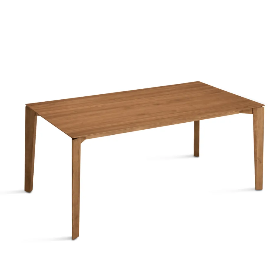 Rectangular Eight-Seater Table in MDF and Eco-Friendly Wood, Multiple Finishes - Enea Viadurini