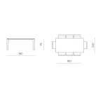 Rectangular Eight-Seater Table in MDF and Eco-Friendly Wood, Multiple Finishes - Enea Viadurini