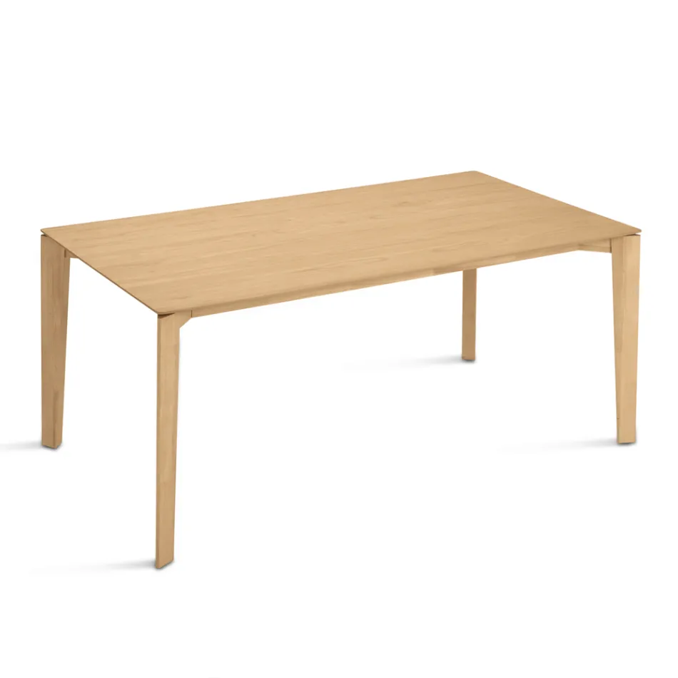 Rectangular Eight-Seater Table in MDF and Eco-Friendly Wood, Multiple Finishes - Enea Viadurini