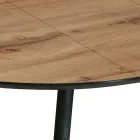 Round Table Extendable to 150 cm Light Walnut Finish - Capone Viadurini