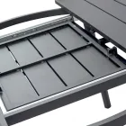 Extendable Round Table in Anthracite Aluminum (170 cm) - Rivara Viadurini