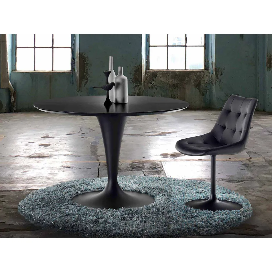 Round, Extendable and Modern Design Table - Borgia Viadurini