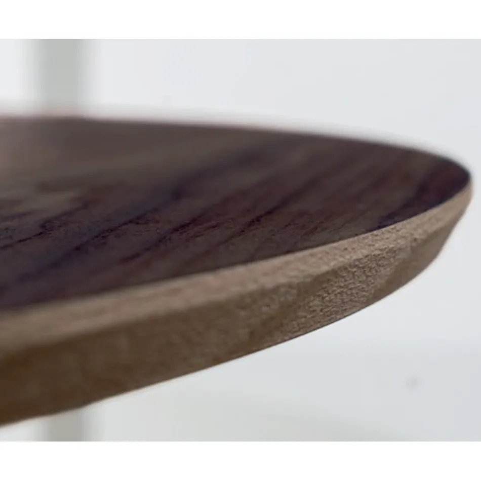 Extendable Round Table in Veneered Wood - Tonico Viadurini