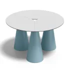 Round Outdoor and Indoor Table in Two Sizes in HPL Made in Italy - Velario Viadurini