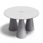 Round Outdoor and Indoor Table in Two Sizes in HPL Made in Italy - Velario Viadurini