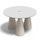 Round Outdoor and Indoor Table in Two Sizes in HPL Made in Italy - Velario Viadurini