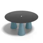 Round Outdoor and Indoor Table in Two Sizes in HPL Made in Italy - Velario Viadurini