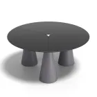 Round Outdoor and Indoor Table in Two Sizes in HPL Made in Italy - Velario Viadurini