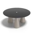Round Outdoor and Indoor Table in Two Sizes in HPL Made in Italy - Velario Viadurini