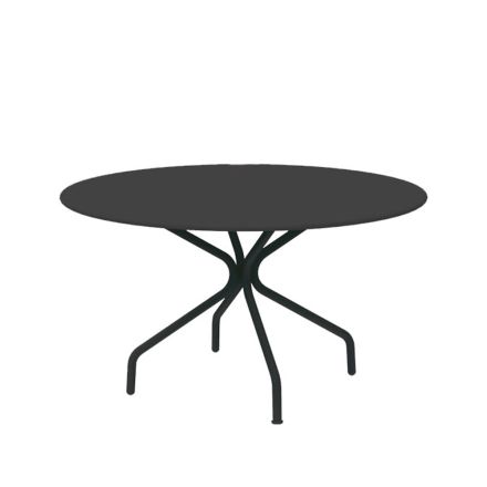 Round Galvanized Steel Outdoor Table Made in Italy - Selvaggia Viadurini