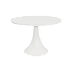 Round Outdoor Table in Powder Coated Aluminum and Glass - Arcade Viadurini