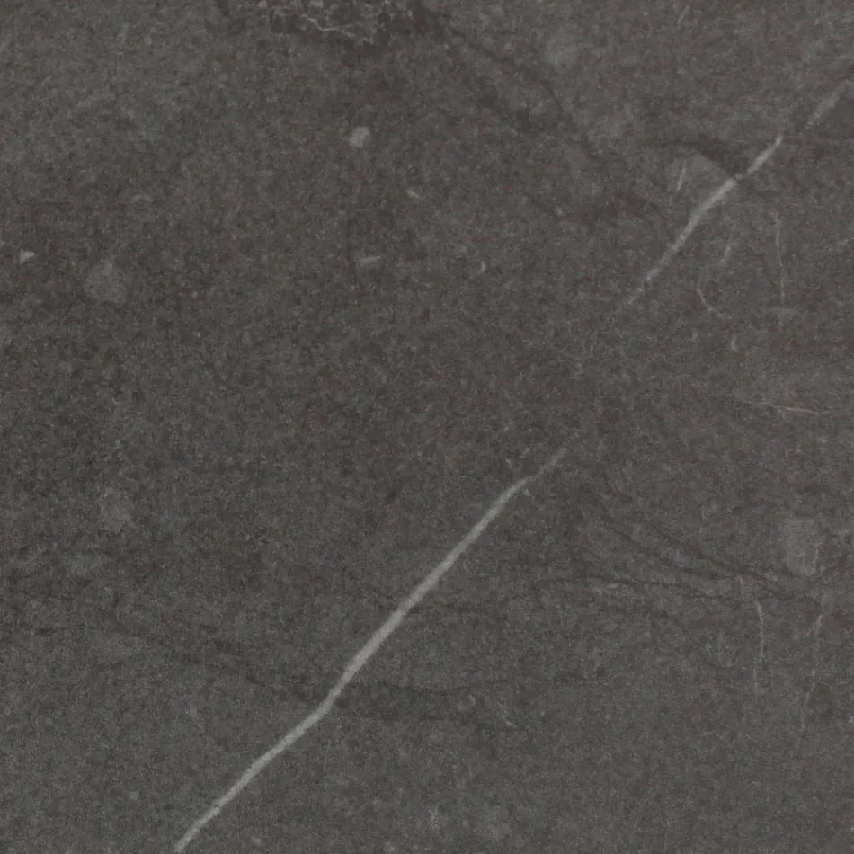 Round Outdoor Table in Gray Stone Ceramic Made in Italy - Pegaso Viadurini