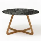 Round Outdoor Table in Green Ceramic France Made in Italy - Pegaso Viadurini