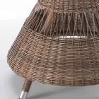 Round Garden Table with 4 Armchairs with Armrests - Gigi Viadurini