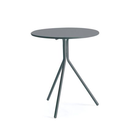 Round Galvanized Steel Garden Table Made in Italy - Ralph Viadurini