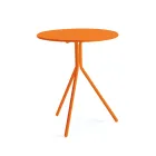 Round Galvanized Steel Garden Table Made in Italy - Ralph Viadurini