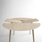 Round Six-Seater Table with MDF Top and Metal Base - Croma Viadurini