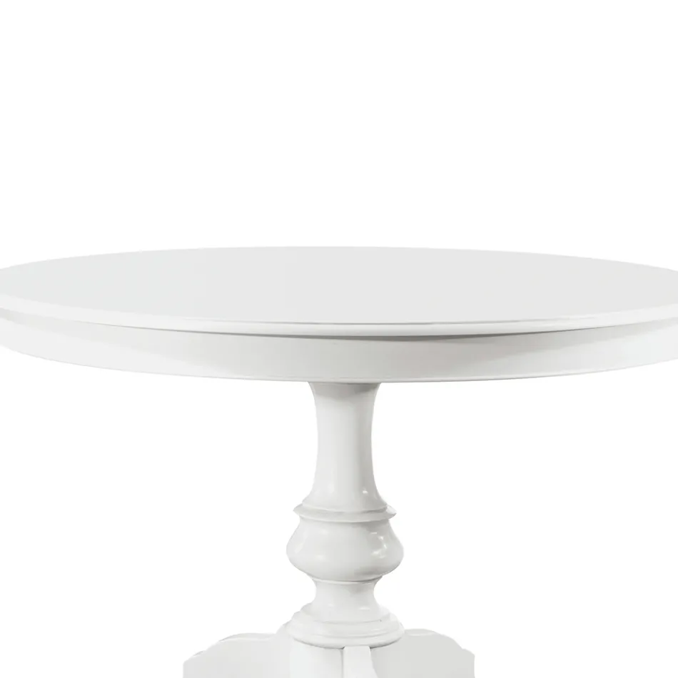 Round Extendable Living Room Table in Wood Made in Italy - Vittoria Viadurini