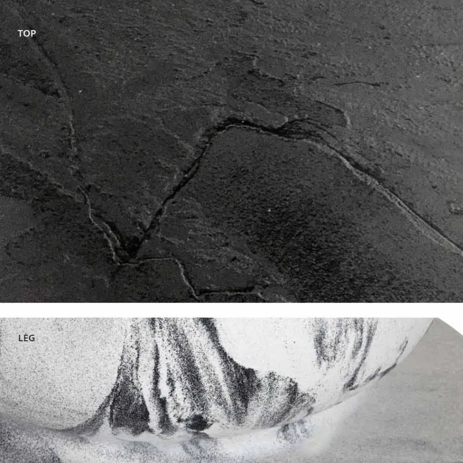 Classic Design Round Table, Ø140 and HPL top - Nineteenth century by Slide Viadurini