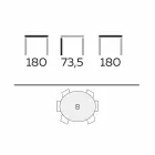 Round Design Table in Glass and Oiled Ash Made in Italy - Madame Viadurini