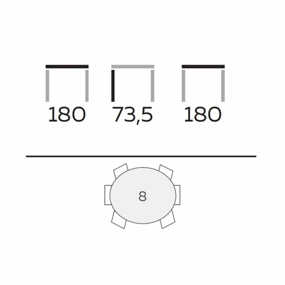 Round Design Table in Glass and Oiled Ash Made in Italy - Madame Viadurini