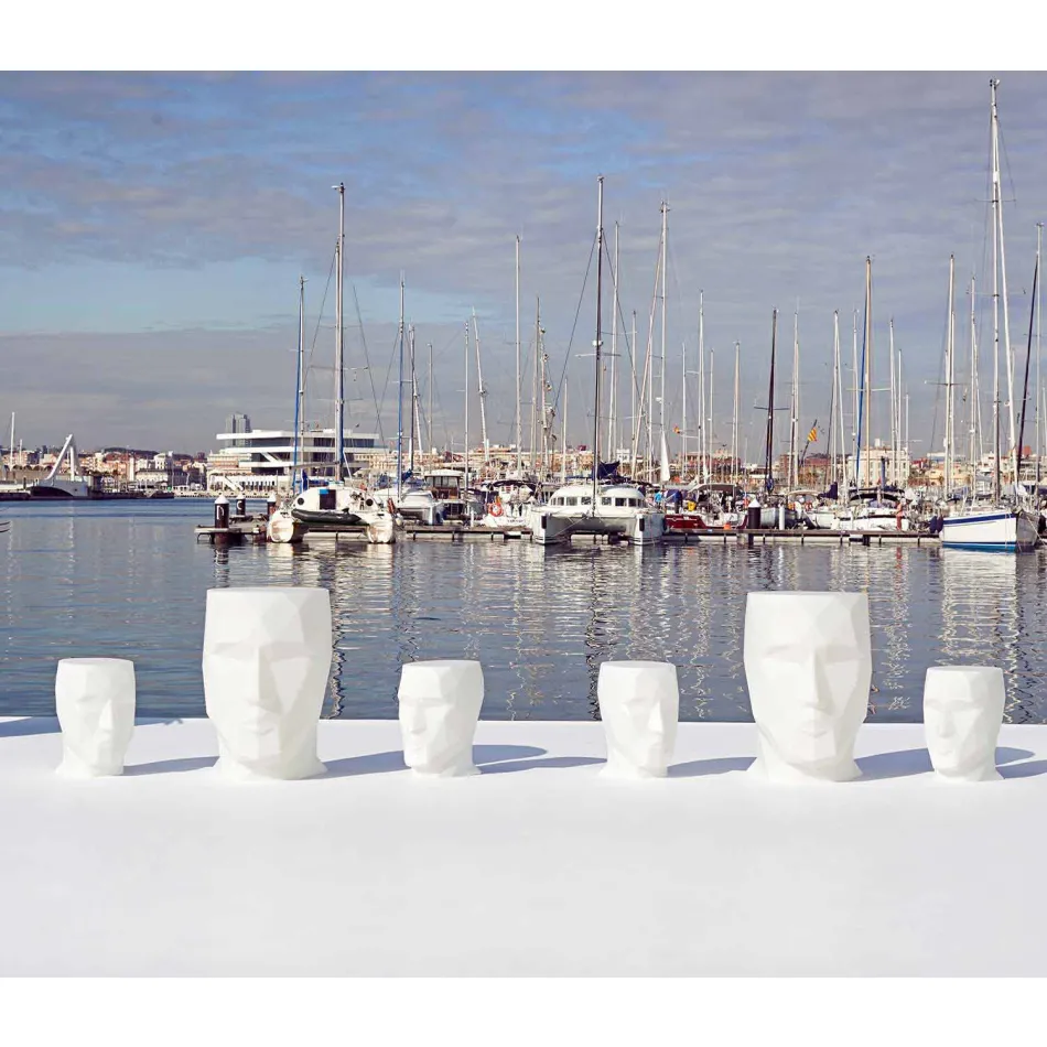 Adan by Vondom design outdoor table / stool, in polyethylene Viadurini