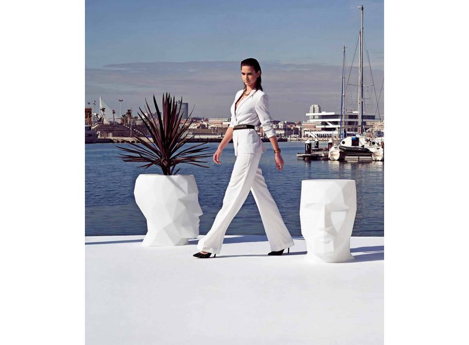Adan by Vondom design outdoor table / stool, in polyethylene Viadurini
