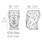 Adan by Vondom design outdoor table / stool, in polyethylene Viadurini