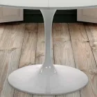 Round table extendable up to 170 cm in laminate Made in Italy - Dollars Viadurini