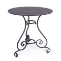 Shabby Chich Style Round Garden Table in Painted Steel - Charm