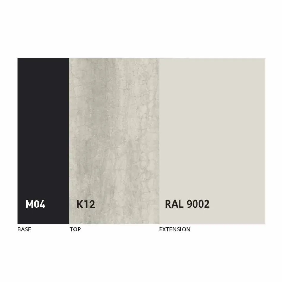 Round Dining Table Extendable to 165 cm with Ceramic Top - Pistolero Viadurini