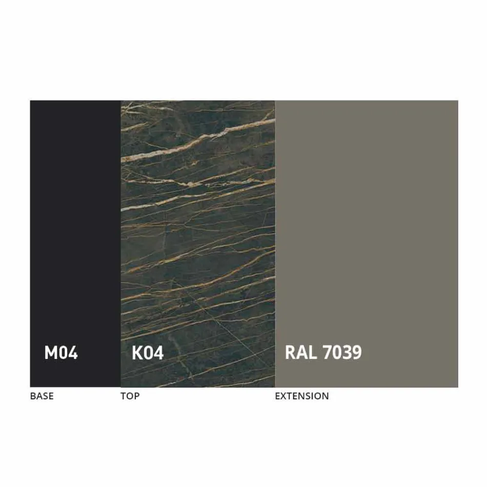 Round Dining Table Extendable to 165 cm with Ceramic Top - Pistolero Viadurini