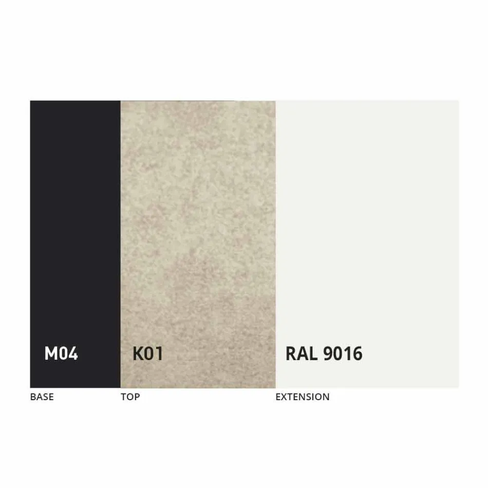 Round Dining Table Extendable to 165 cm with Ceramic Top - Pistolero Viadurini