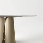 Round Dining Table with Ceramic Top, Made in Italy - Caleido Viadurini