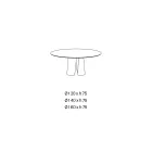 Round Dining Table with Ceramic Top, Made in Italy - Caleido Viadurini