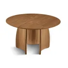 Round Six-Seater MDF Table in Three Colors with Curved Legs - Argo Viadurini
