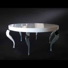 Round table contemporary-style MDF and Luigi steel Viadurini